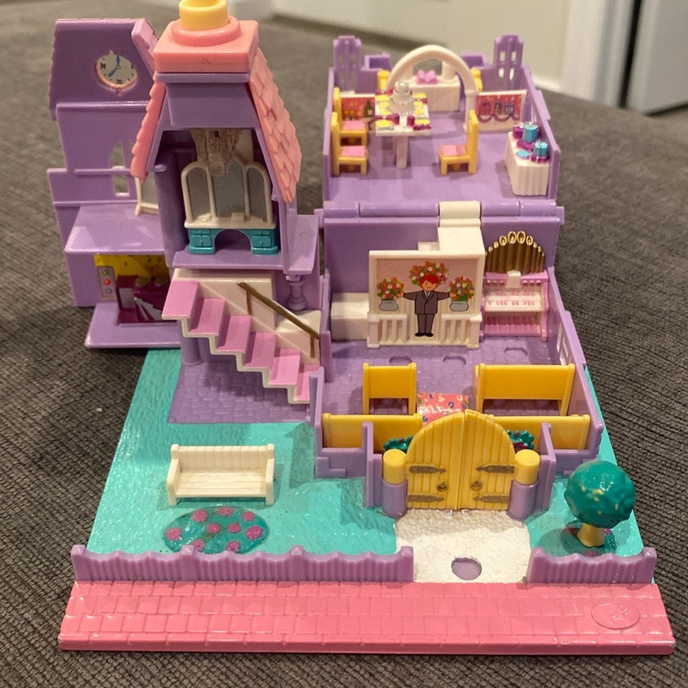 Vintage 1993 Polly Pocket Wedding Chapel Playset kids girls dolls doll toy toys - Picture 2 of 3
